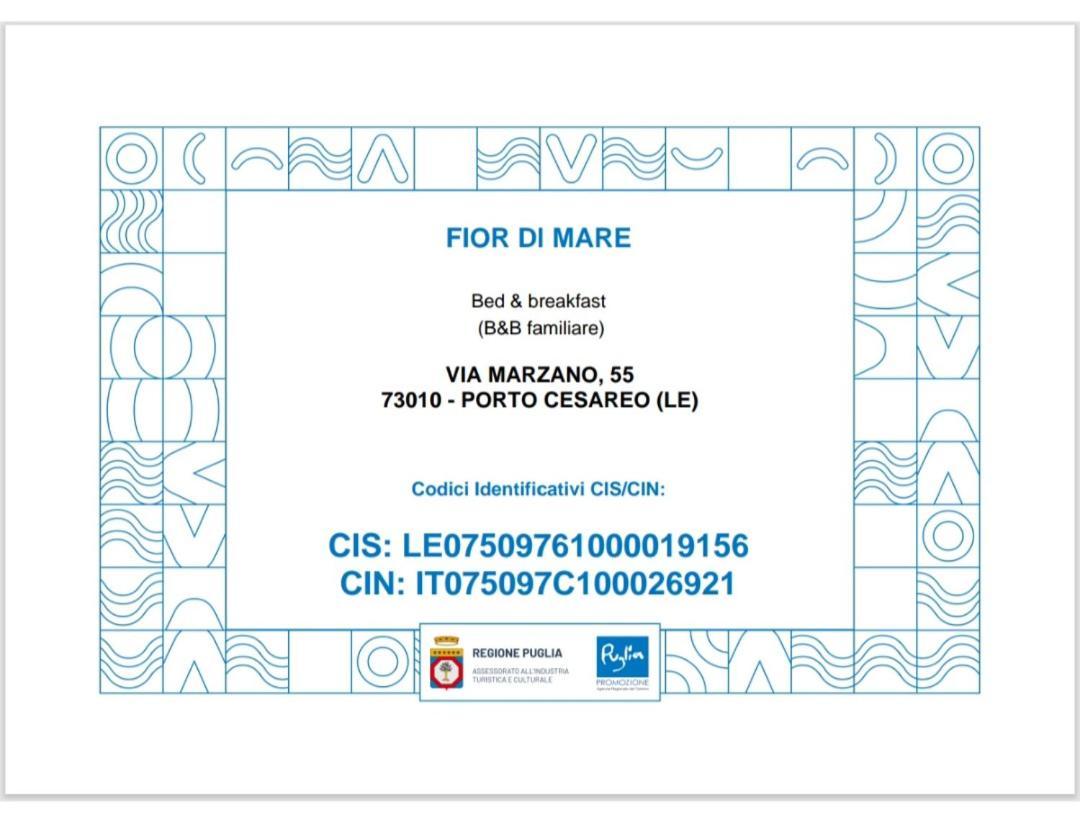 B&B Fior di Mare Porto Cesareo Exterior foto